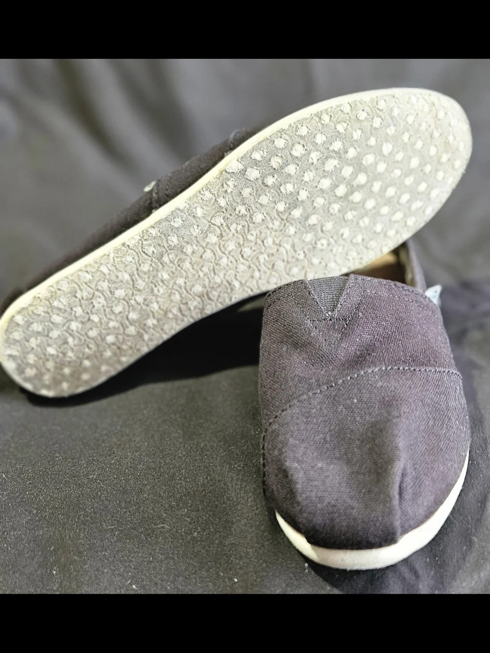 TOMS Woman's Canvas Slip-On Shoes - Black